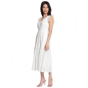 *NWT* Maggy London - London Times Francesca Midi Dress White Size 2